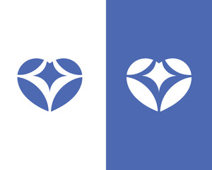 Abstract Heart Logo Design | Star & Sparkle Icon, Healthcare & Wellness Logo | Caring Heart Symbol, Modern Love & Hope Logo, The Vitality Symbol, Designing a Logo with Heart, new logo