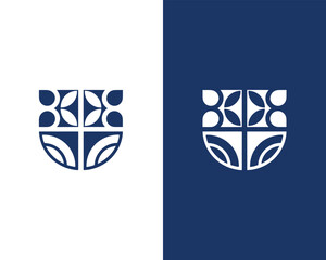 Modern Abstract Logo | Geometric and Leaf Elements, balanced Abstract Shield Logo, Designing a Logo for Trust and Sustainability, new logo, unique logo