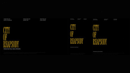 Cinematic Film Title Card, Movie Poster Typography Overlay 23 | Fully Modular Editable Layouts & Easy Text Animator Control to Create Custom Text Animations Without KeyFrames 