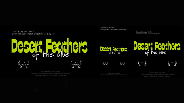 Cinematic Film Title Card, Movie Poster Typography Overlay 29 | Fully Modular Editable Layouts & Easy Text Animator Control to Create Custom Text Animations Without KeyFrames 
