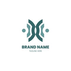 THIS LOGO HAS IMPLIED MEANINGS, SUCH AS BUTTERFLY SHAPE, WIFI ICON, AND HUMAN ICON SHAPE. SUITABLE FOR APPLICATION IN SEVERAL BRANDS
