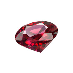 Fototapeta premium Stunning red ruby gemstone isolated on a transparent background for luxurious designs