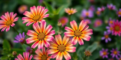 Fototapeta premium Close-up vibrant Scaevola flowers blooming in Bradford, Ontario garden, Scaevola, white