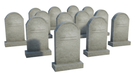 Isolated Group of Gravestones