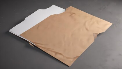 Photorealistic folder die-cut template, ideal for branding , packaging, die cut, advertising