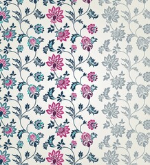 wedding card design, traditional paisley floral pattern , royal India	