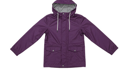 Isolated Purple Raincoat
