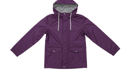 Isolated Purple Raincoat