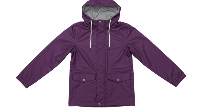 Isolated Purple Raincoat