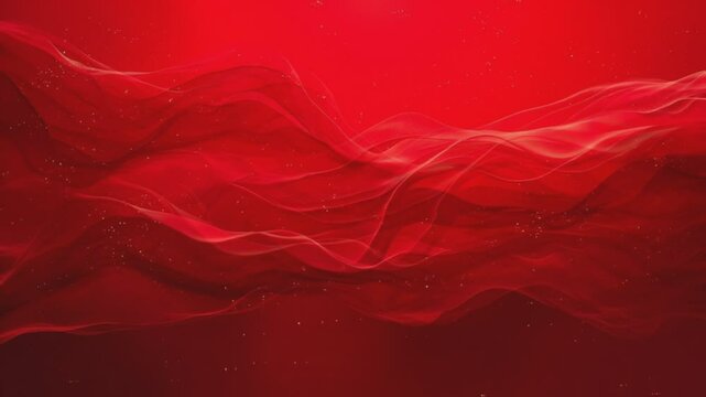Abstract flowing red waves, creating a dynamic and artistic design, evokes a sense of energy and passion