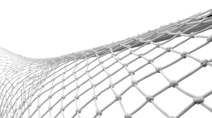 Netting Texture: Abstract close-up of a fishing net, showcasing intricate knotting and a dynamic wave-like form. The texture is detailed, emphasizing the strength and artistry of the woven material.