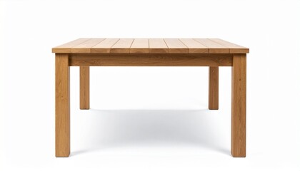 wooden table isolated on white