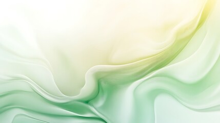 Abstract Green Yellow Wave Background.