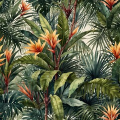 Obraz premium tropical plants, monstera, tropics, jungle, pattern