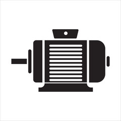 Engine motor icon in flat style