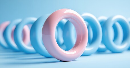 Obraz premium Abstract rings in pastel colors