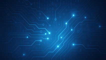 Obraz premium Futuristic digital circuit background