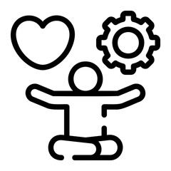 stress management line icon