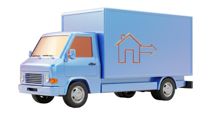 Isolated Moving Truck