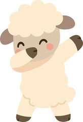 Cute dabbing sheep cool cartoon animal