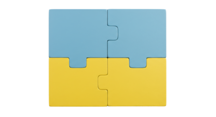 Isolated Ukraine Flag Puzzle