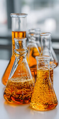 Vibrant Chemical Reactions in Laboratory Glassware