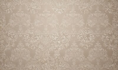 Elegant damask wallpaper, intricate lace-like pattern in subtle neutrals ,  textile,  traditional,  seamless pattern