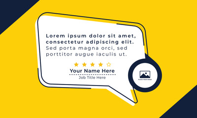 Client or customer service review testimonial post, Customer or client service feedback review post design template
