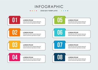 infographic template design with Steps business data visualization timeline process 