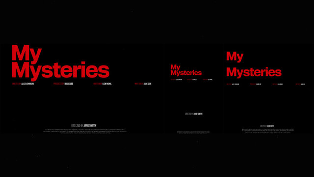 Cinematic Film Title Card, Movie Poster Typography Overlay 43 | Fully Modular Editable Layouts & Easy Text Animator Control to Create Custom Text Animations Without KeyFrames 