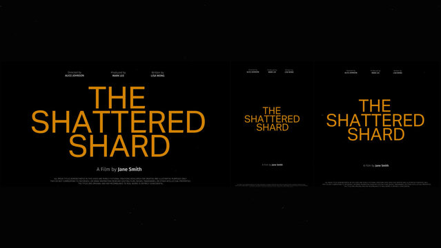 Cinematic Film Title Card, Movie Poster Typography Overlay 42 | Fully Modular Editable Layouts & Easy Text Animator Control to Create Custom Text Animations Without KeyFrames 
