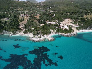 Plaża siarkowa Xigia - Zakynthos -Grecja - zdjęcia zrobione dronem © Konrad