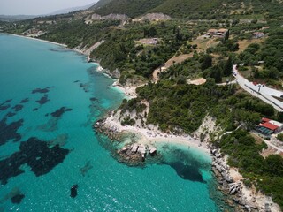 Plaża siarkowa Xigia - Zakynthos -Grecja - zdjęcia zrobione dronem © Konrad