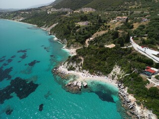 Plaża siarkowa Xigia - Zakynthos -Grecja - zdjęcia zrobione dronem © Konrad