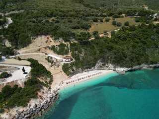Plaża siarkowa Xigia - Zakynthos -Grecja - zdjęcia zrobione dronem © Konrad