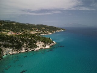Plaża siarkowa Xigia - Zakynthos -Grecja - zdjęcia zrobione dronem © Konrad