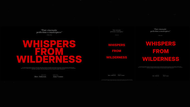 Cinematic Film Title Card, Movie Poster Typography Overlay 48 | Fully Modular Editable Layouts & Easy Text Animator Control to Create Custom Text Animations Without KeyFrames 