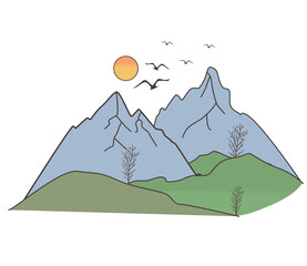 camping in the mountains