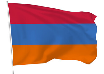 Naklejka premium flag of Armenia on white background