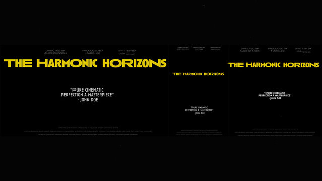 Cinematic Film Title Card, Movie Poster Typography Overlay 36 | Fully Modular Editable Layouts & Easy Text Animator Control to Create Custom Text Animations Without KeyFrames 