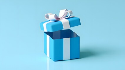 Fototapeta premium Open Gift Box with Ribbon