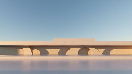 Abstract Architectural Form in Desert Landscape