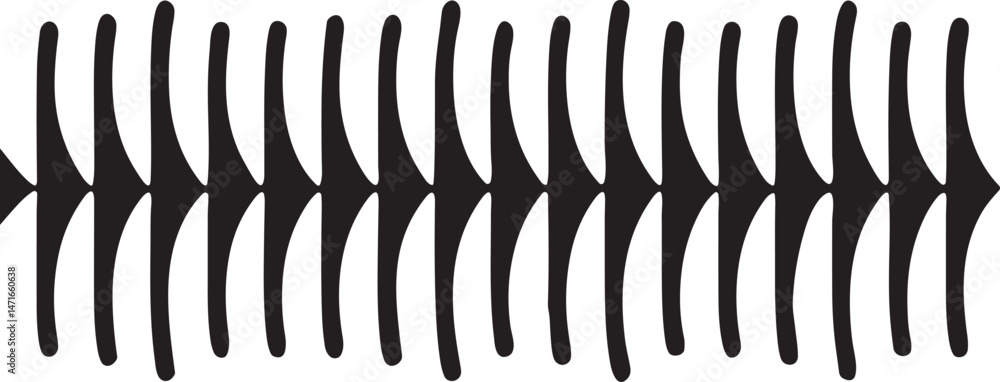 Poster vertical line pattern with even spacing in black