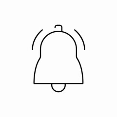 Notification bell alert reminder icon vector sign