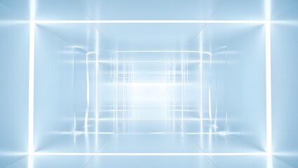 Fototapeta premium Abstract Light Grid in a Virtual Space
