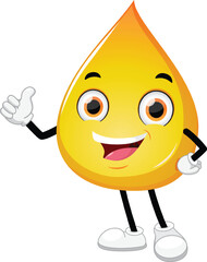 Golden or yellow oil cartoon mascot characters