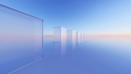 Abstract Glass Structures in a Misty Landscape