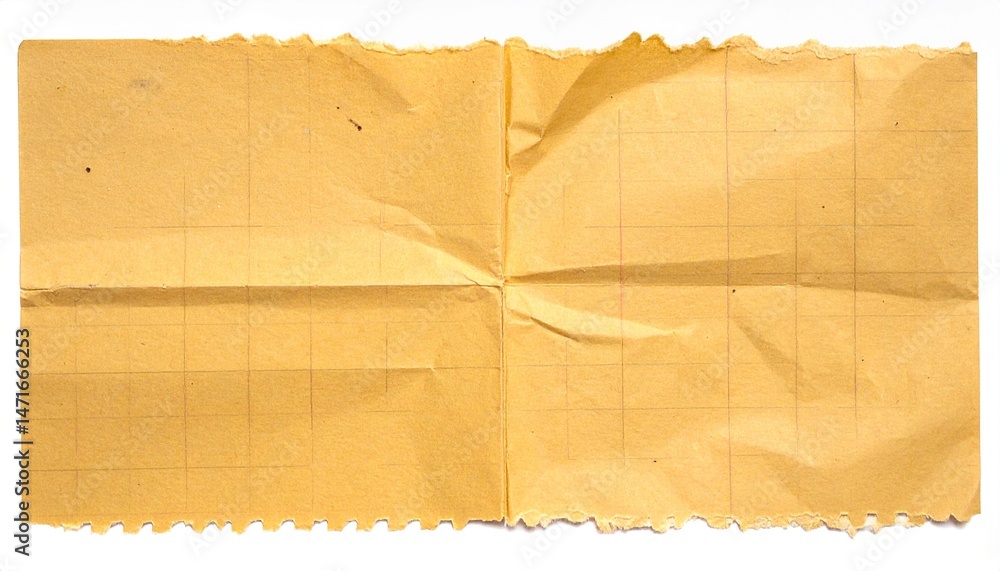 Poster vintage paper texture with grid pattern. a close-up shot of a crumpled piece of vintage paper, featu