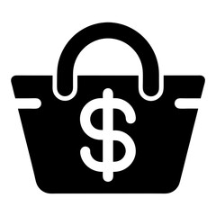 consumer spending shopping bag icon
