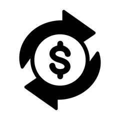 money transfer icon silhouette vector
